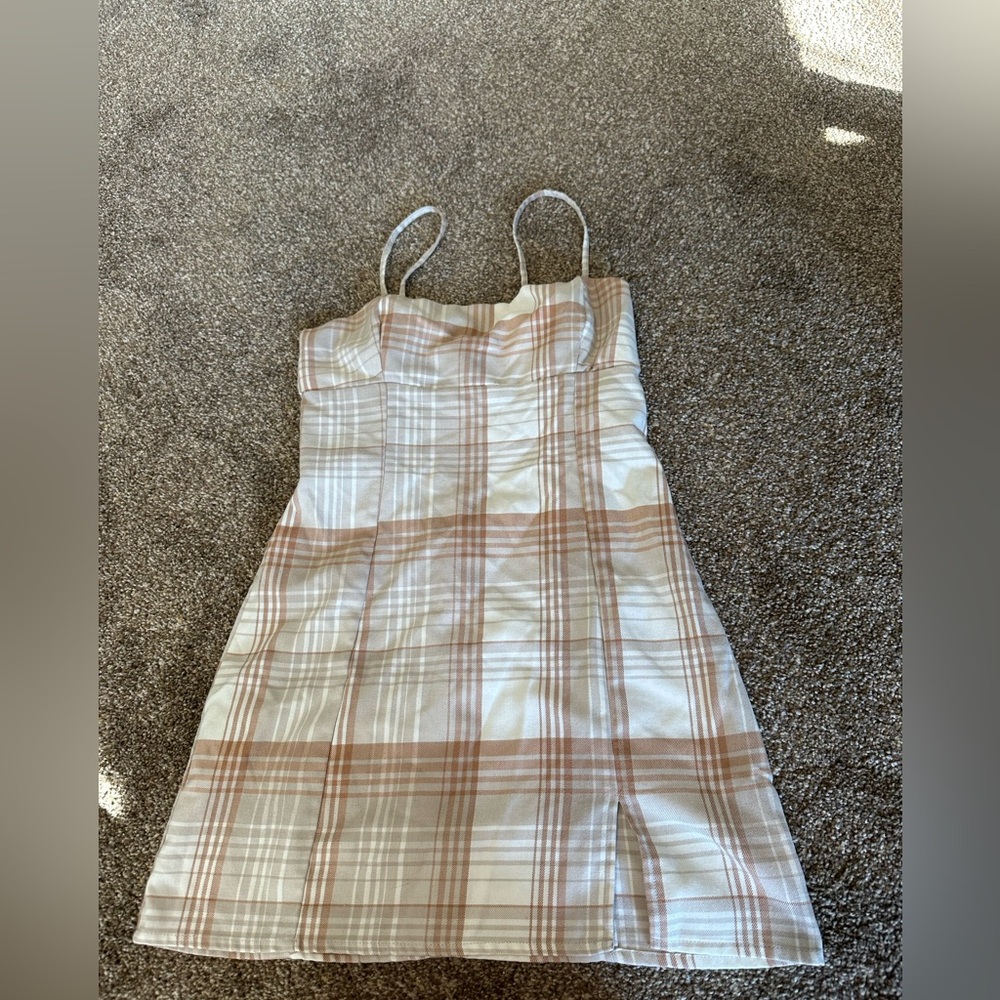 Aeropostale Elegant Plaid Spaghetti Strap Dress size small